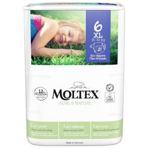 Autiņbiksītes Moltex Pure & Nature 6 XL 16-30kg 21gab