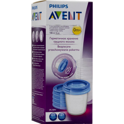 Philips Avent SCF619/05 Krūts piena glabāšanas trauciņš 5 gab