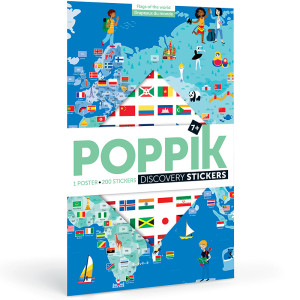 POPPIK Flags plakāts ar daudzreizlietojamām uzlīmēm