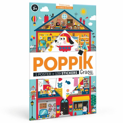 POPPIK Home plakāts ar daudzreizlietojamām uzlīmēm