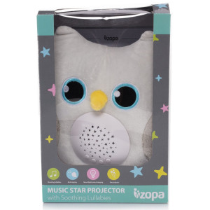 Zopa Owl Plīsa rotaļlieta ar projektoru